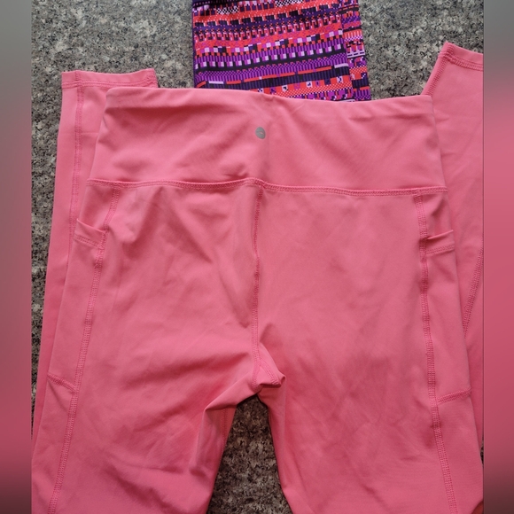 Nike Pro Dri-Fit M Medium Avia LOT Pink Purple Leggings with Geometric Pattern - Picture 11 of 11